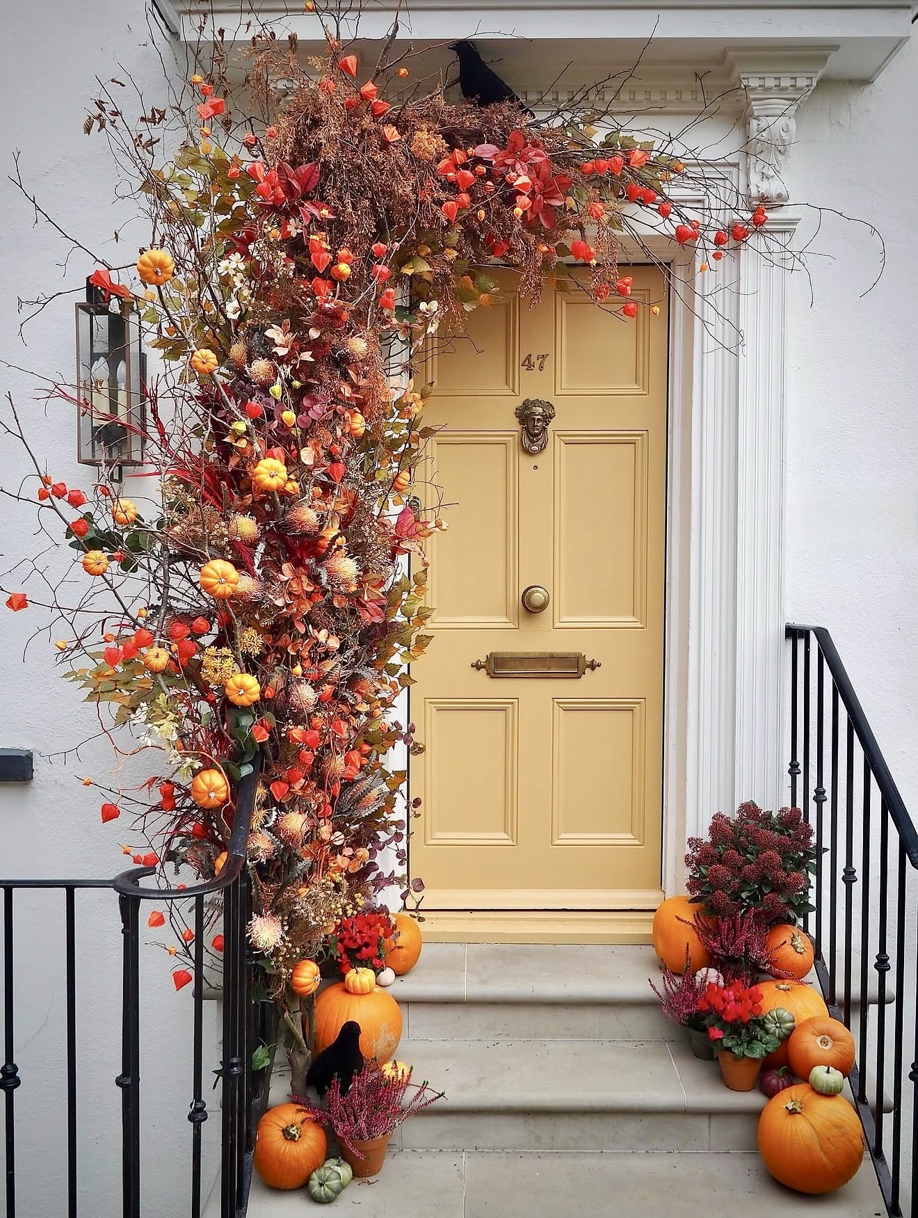 Yellow Door Autumnal Entrance Archway