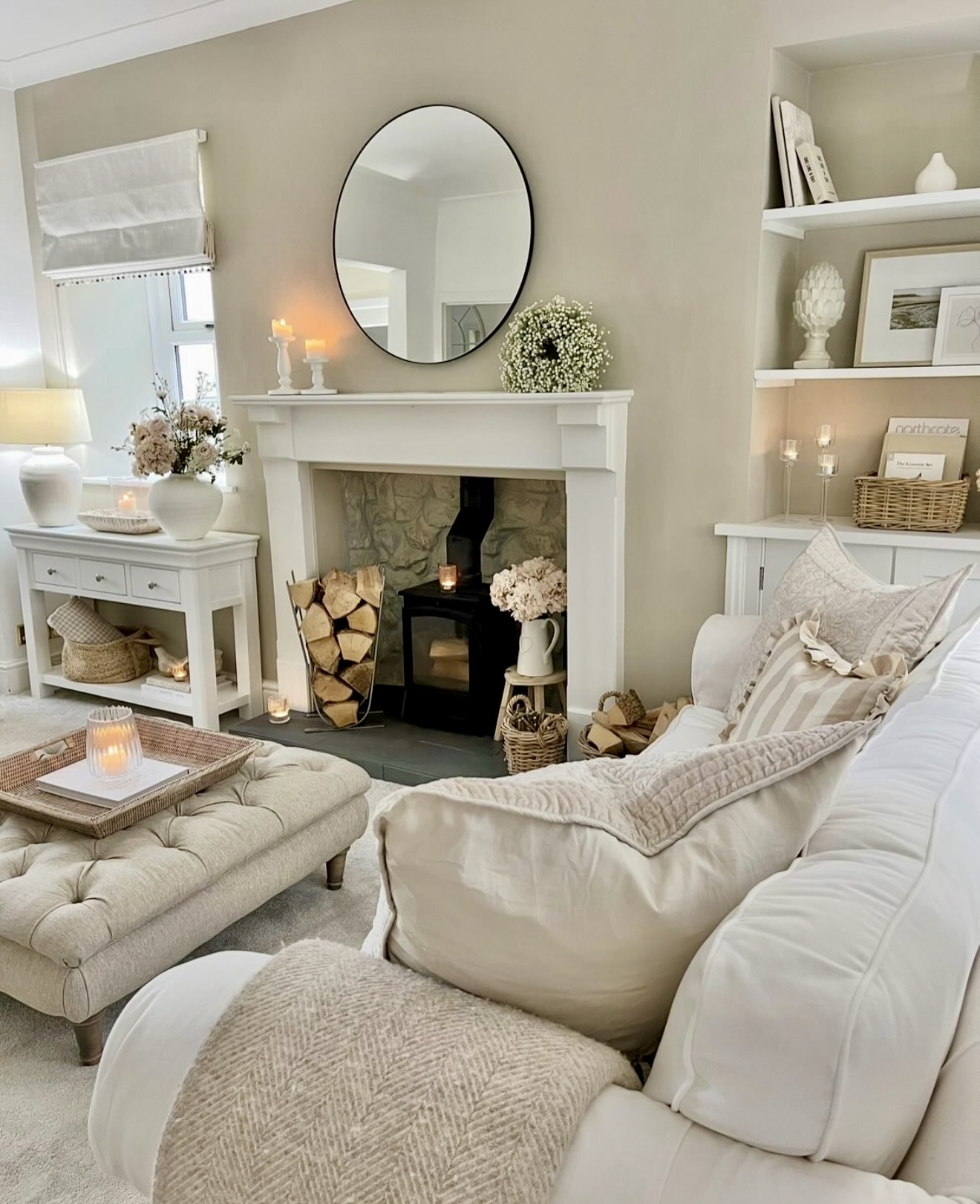 Cozy Stone Fireplace With Modern Wood Stove