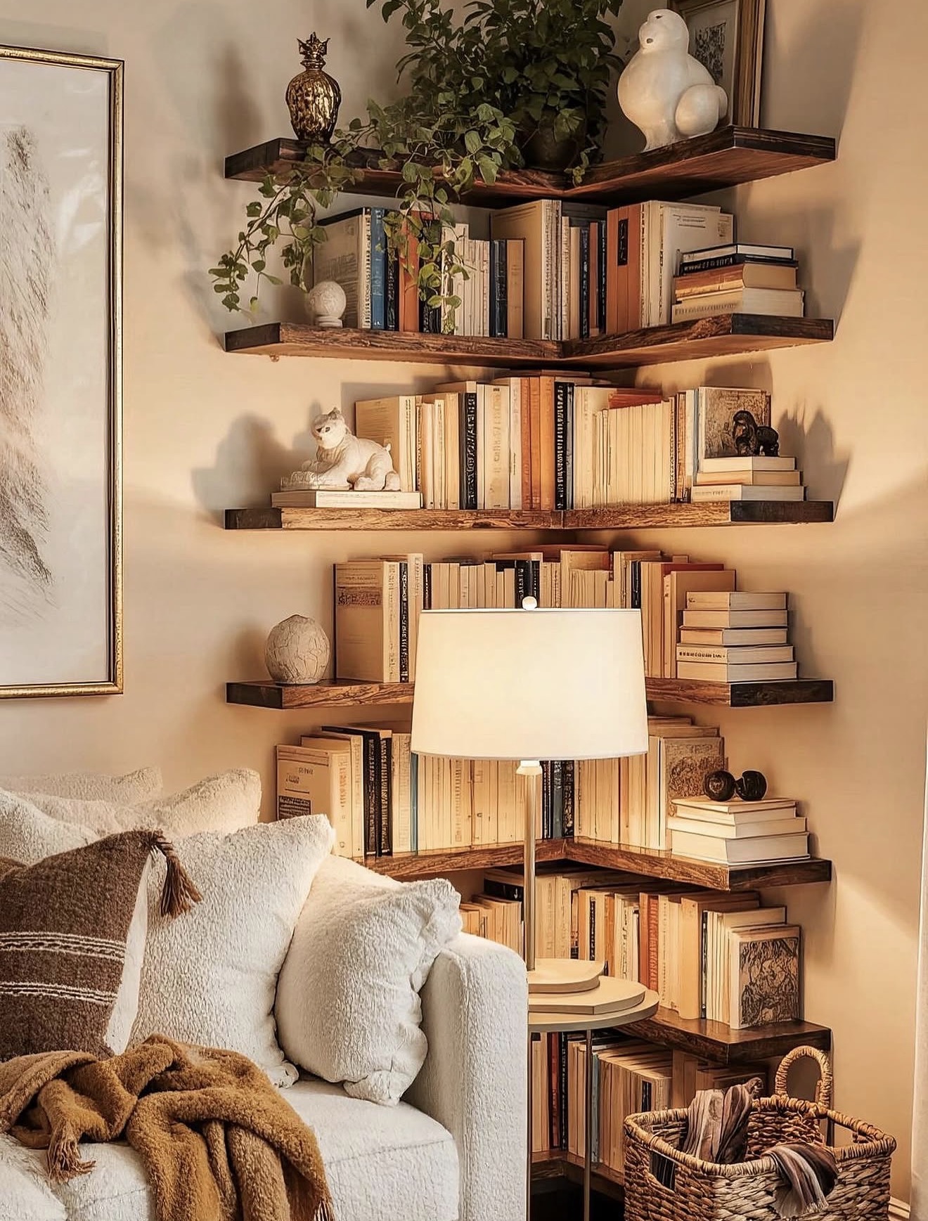 Cozy Textured Fall Reading Nook Oasis
