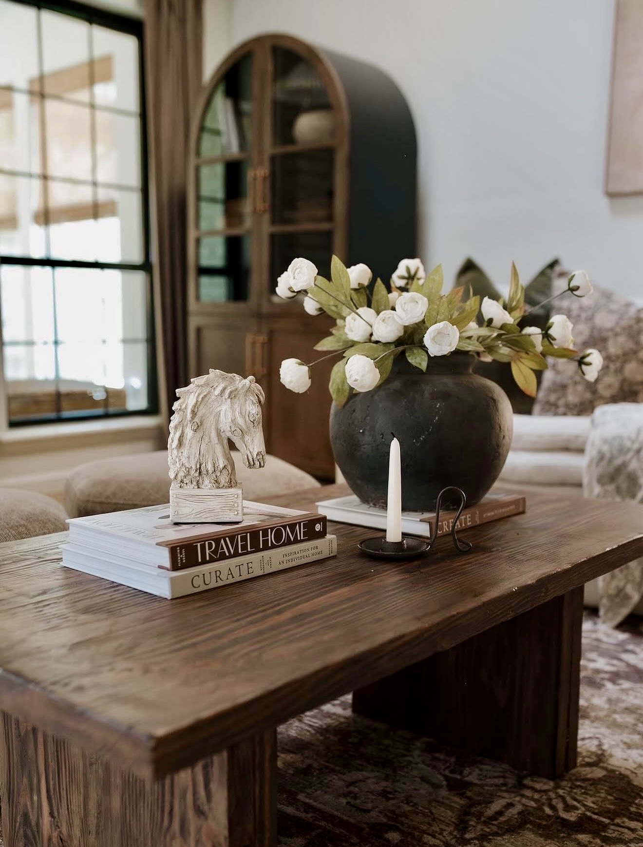 Rustic Farmhouse Coffee Table Styling With Antiques