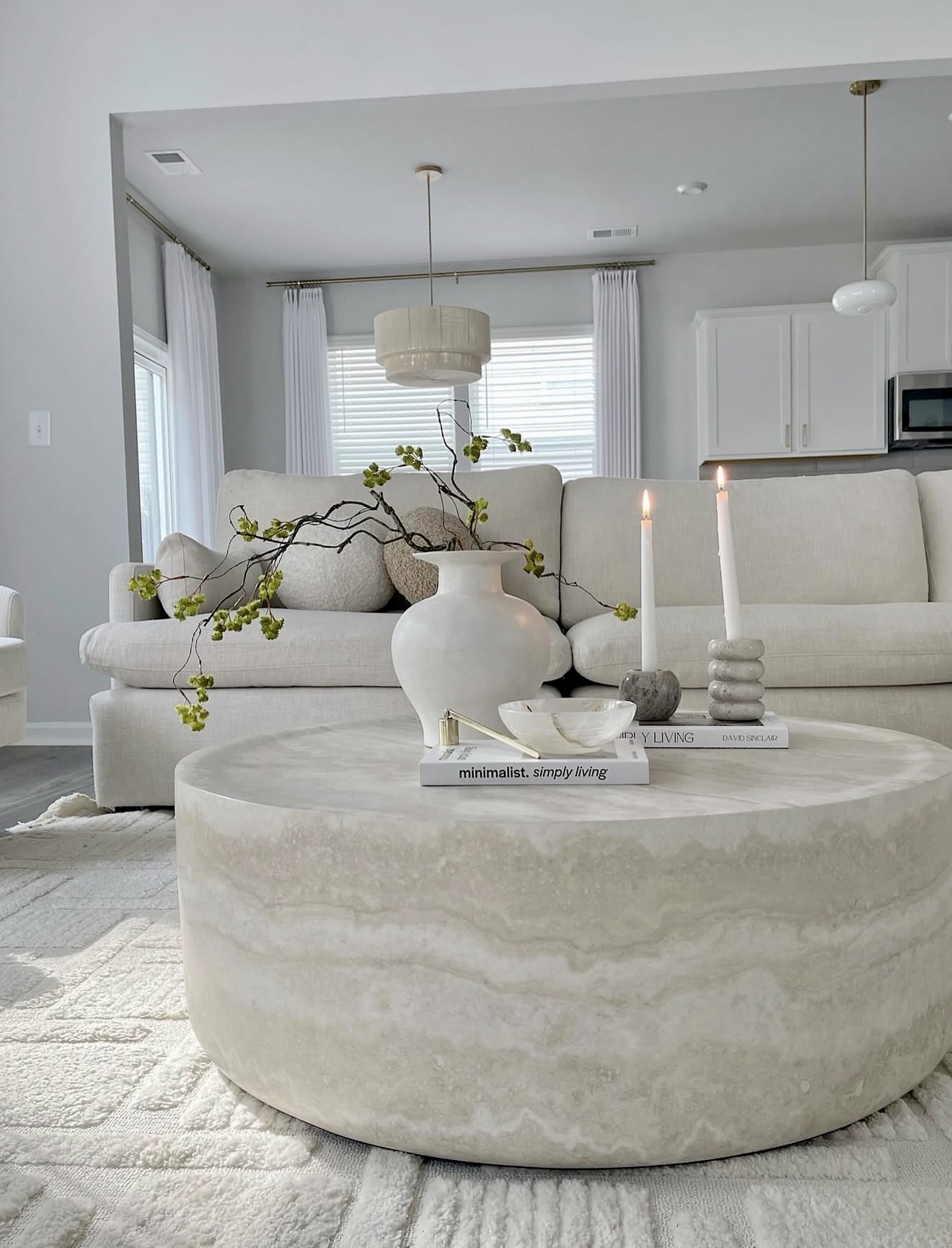 Soft Neutral Minimalist Fall Coffee Table