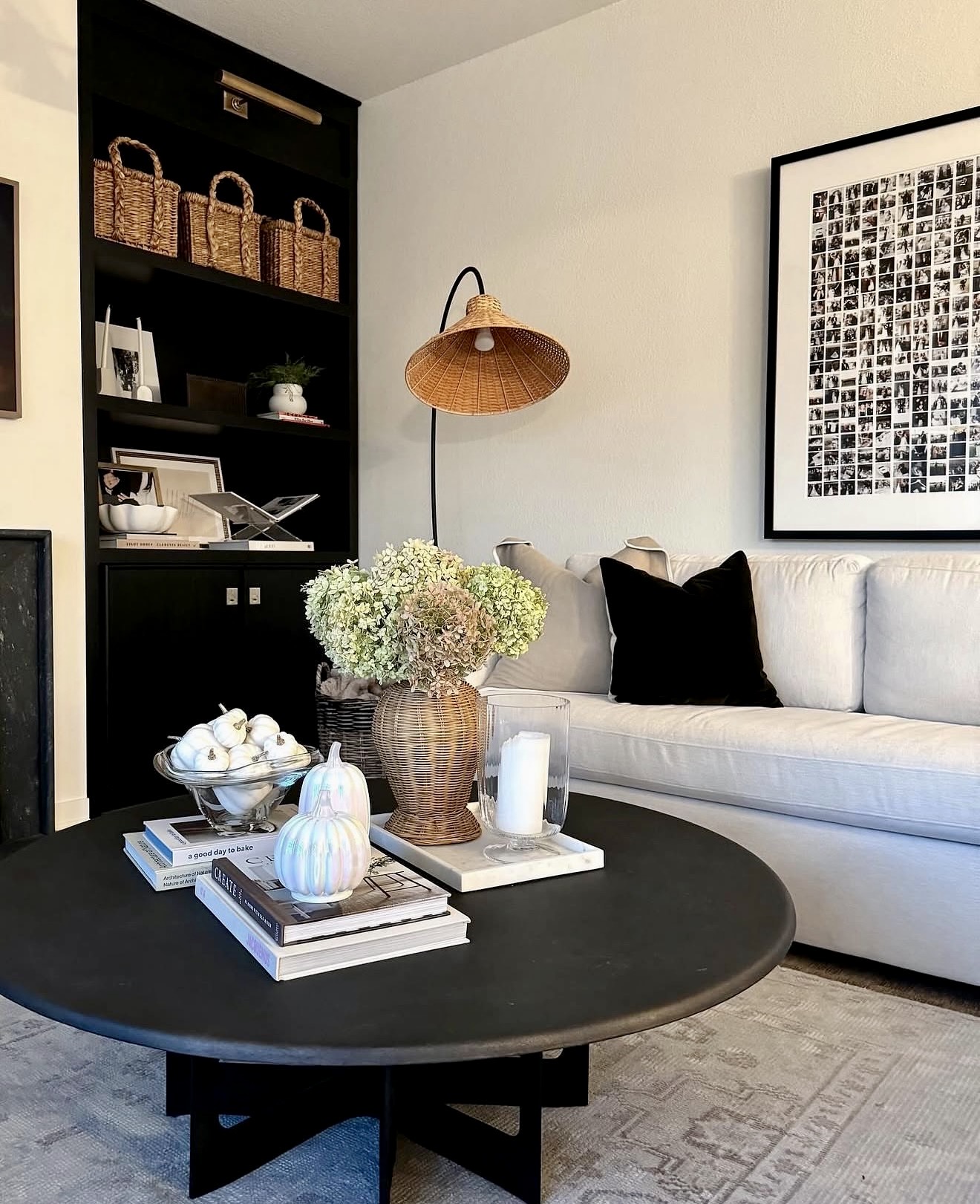 Sophisticated Black And Neutral Fall Living Space