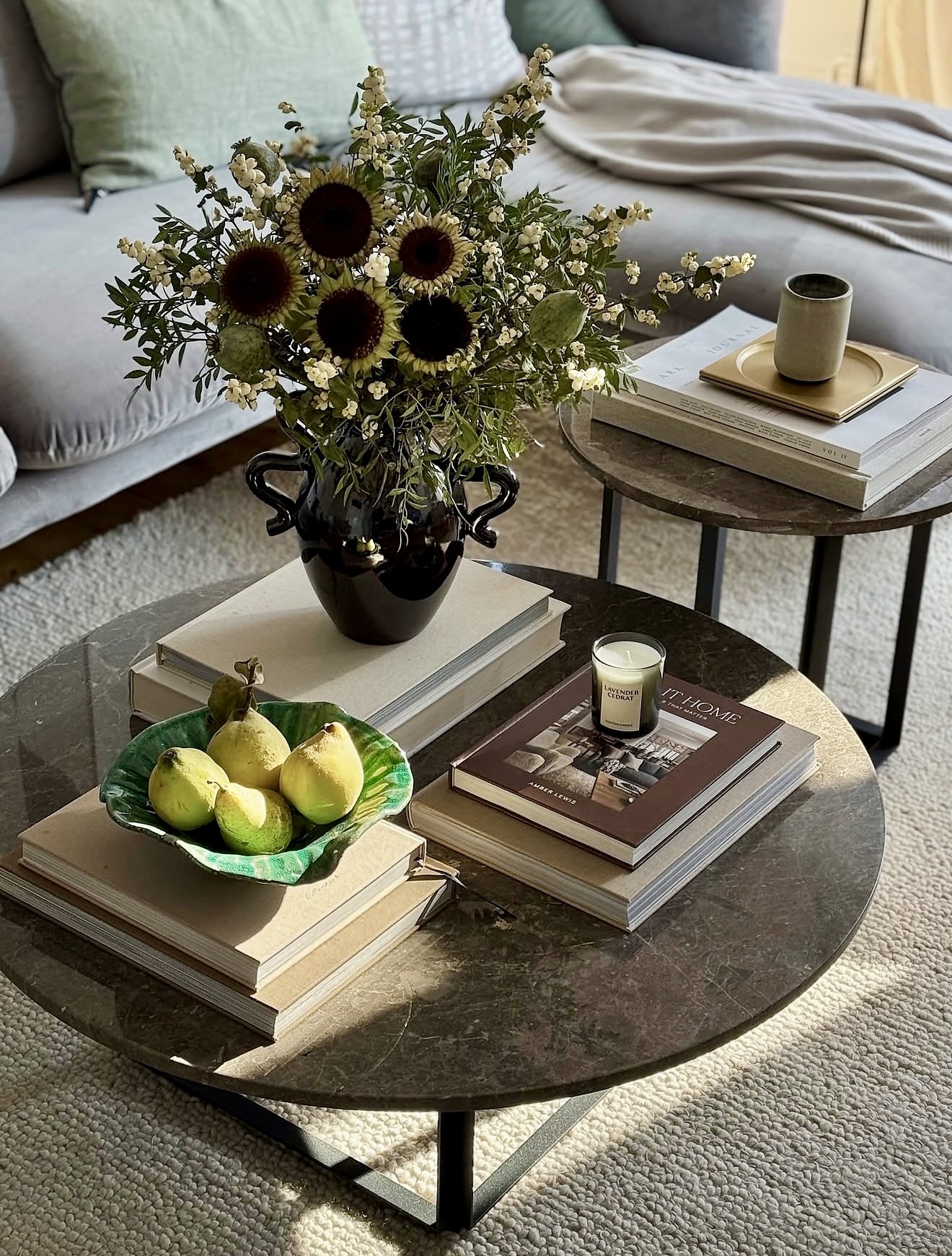 Sophisticated Earthy Autumn Coffee Table Styling