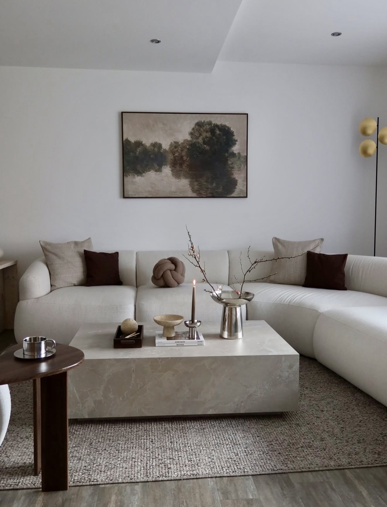Sophisticated Living Room With Chrome Accents