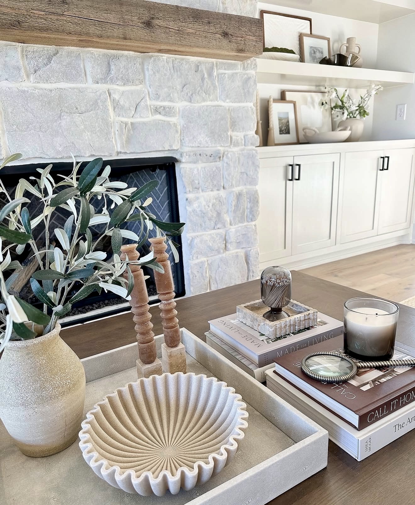 Sophisticated Neutral Coffee Table Styling For Autumn