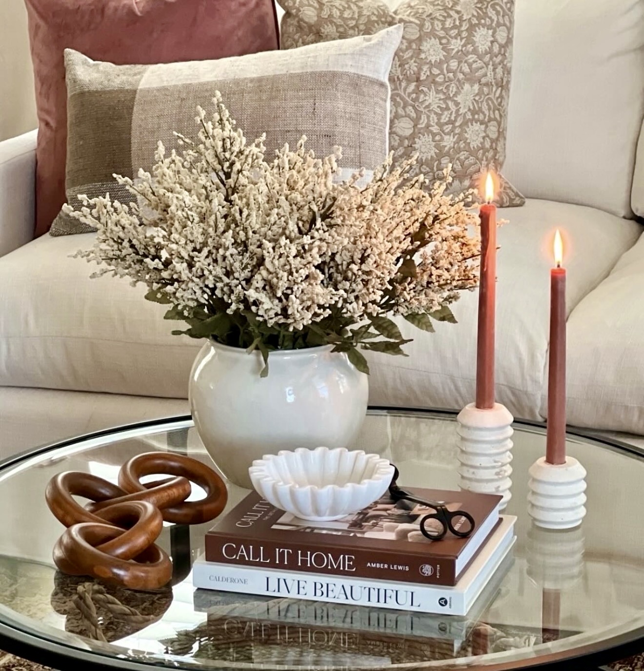 Warm And Minimalist Autumn Coffee Table Styling