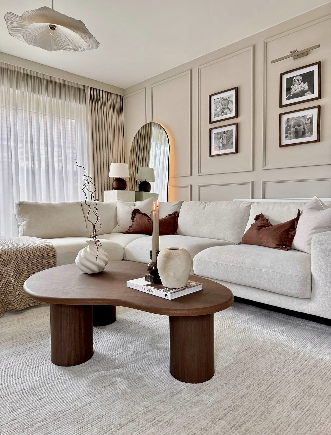 Warm Organic Fall Coffee Table Styling